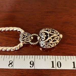 Brighton heart silver necklace